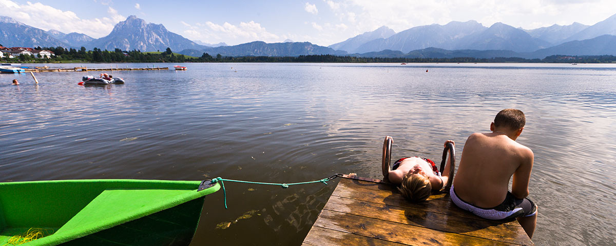 Badespass am Hopfensee